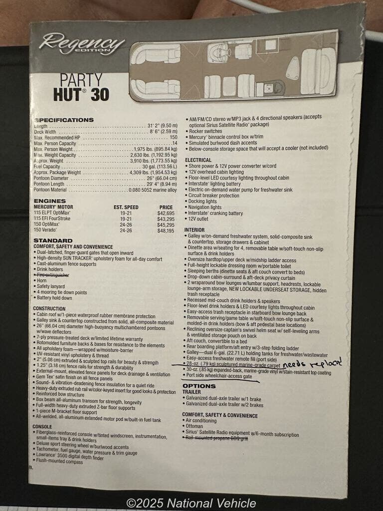 Email now about this Other Power Boats - 2011 Sun Tracker 30 Party Hut! Slide #2